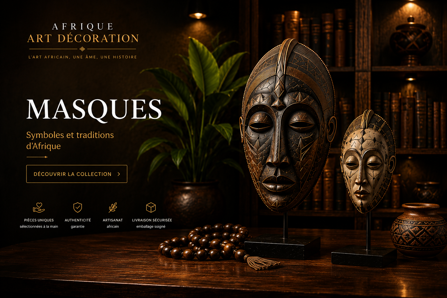 Masques africains authentiques