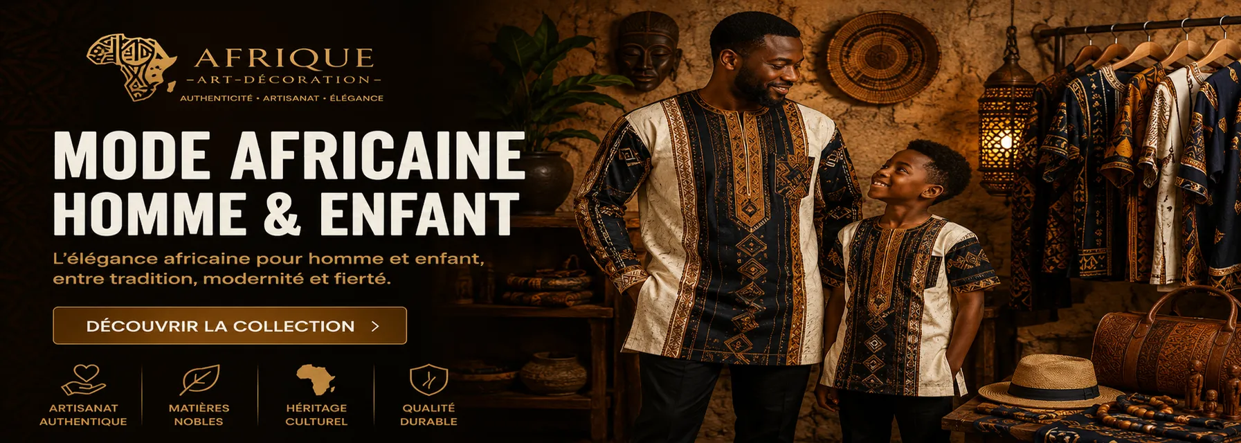 Objets et accessoires art  Afrique homme enfant
